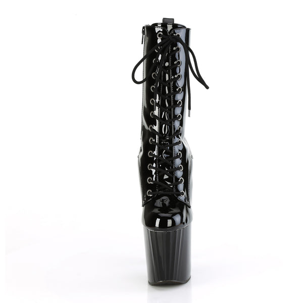8" Heel, 3 3/4" Pf Lace-Up Ankle Boot, Side Zip Pleaser Pleaser ENCHANT/1040