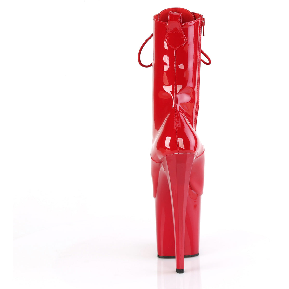 8" Heel, 3 3/4" Pf Lace-Up Ankle Boot, Side Zip Pleaser Pleaser ENCHANT/1040