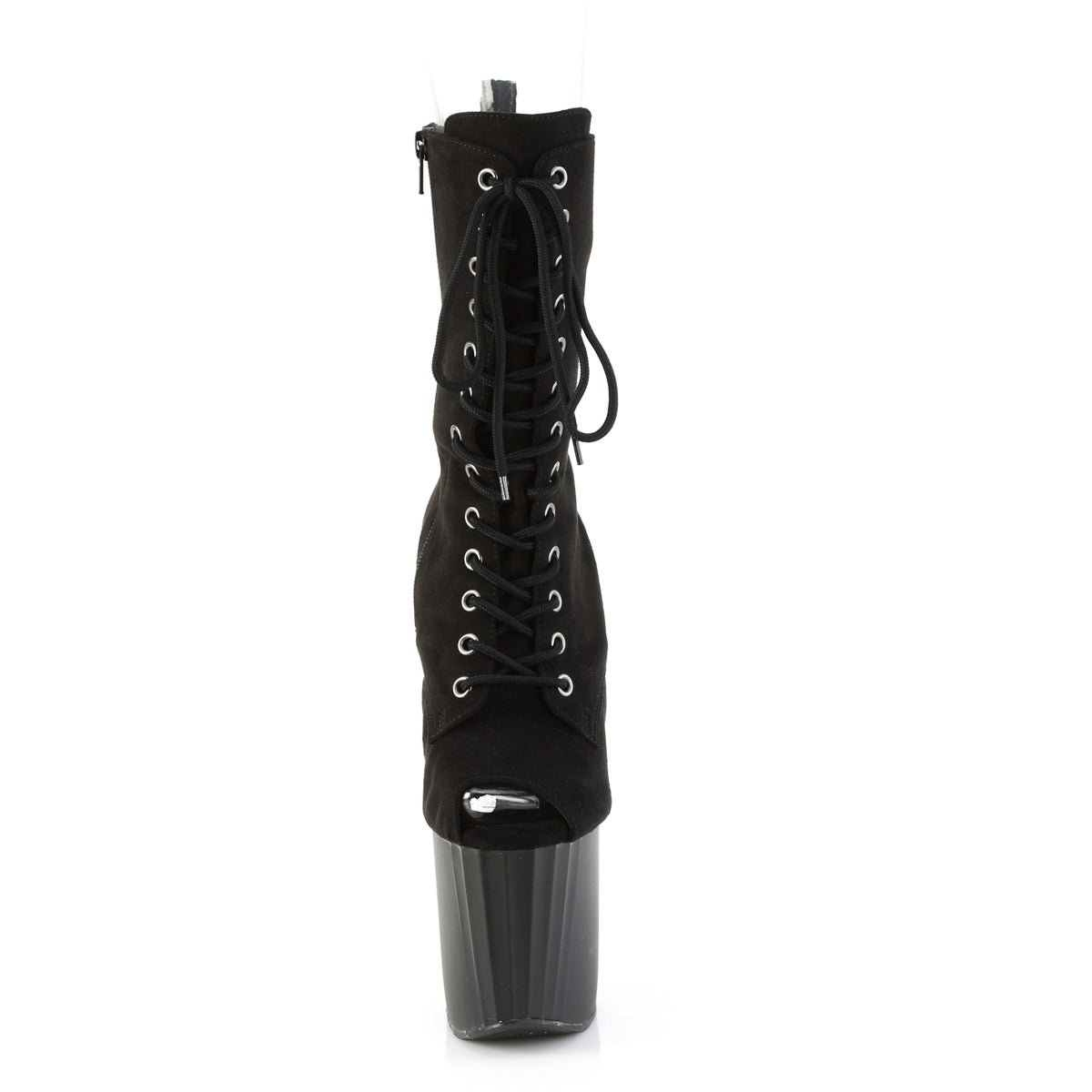 Pleaser Enchant 1041FS 8" Heel 3 3/4" Platform Peep Toe Lace-Up Ankle Boots Women Secondary image