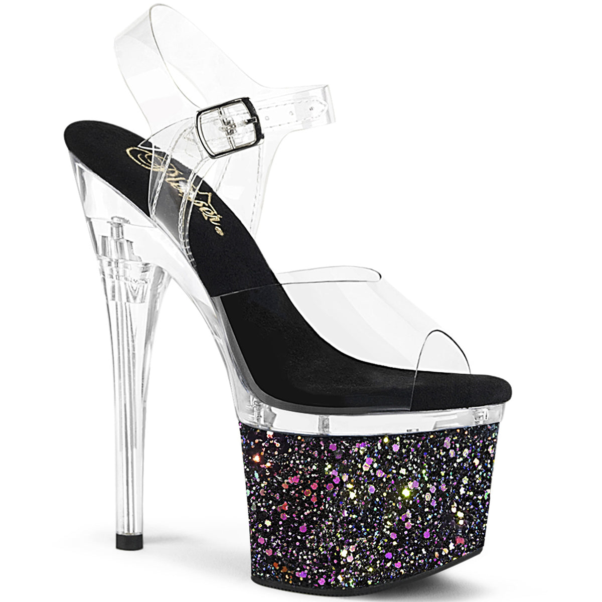 7" Heel, 3" Pf Ankle Strap Sandal Pleaser Pleaser ESTEEM/708LG Main image