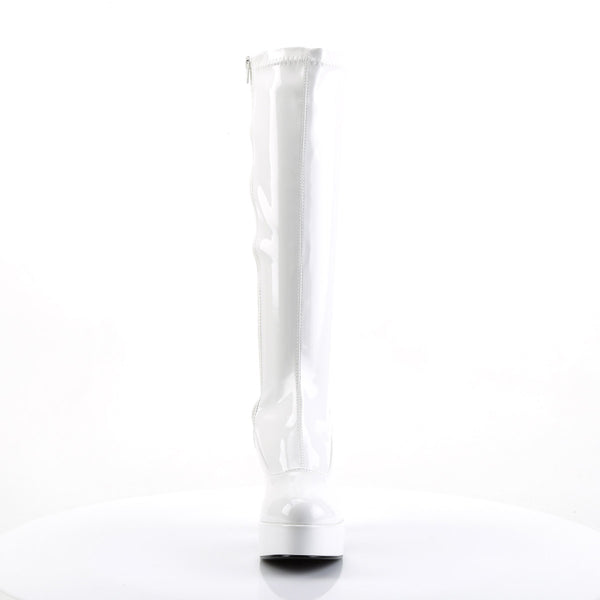 Sexy Exotic Gogo Dancer Knee High Platform Stack Heels Boots Shoes Pleaser Funtasma EXOTICA/2000