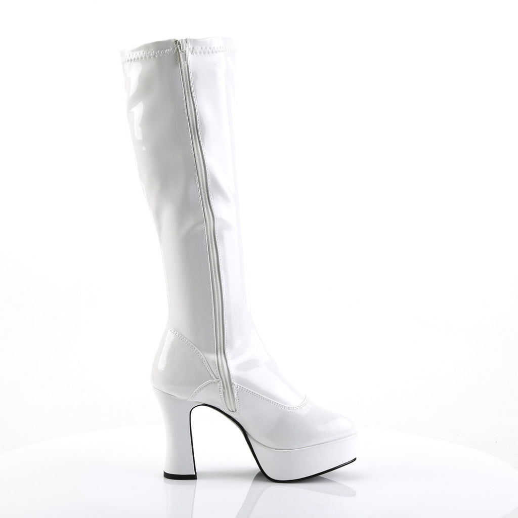 Sexy Exotic Gogo Dancer Knee High Platform Stack Heels Boots Shoes Pleaser Funtasma EXOTICA/2000
