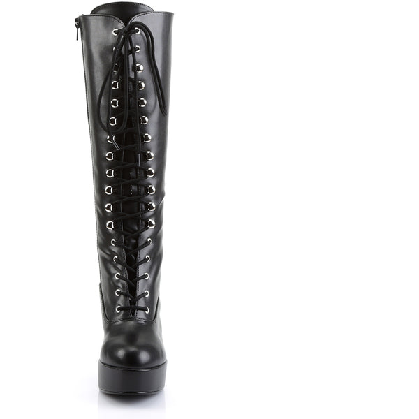 Sexy Lace Up Knee High Platforms Chunky Heel Zip Side Boots Shoes Pleaser Funtasma EXOTICA/2020
