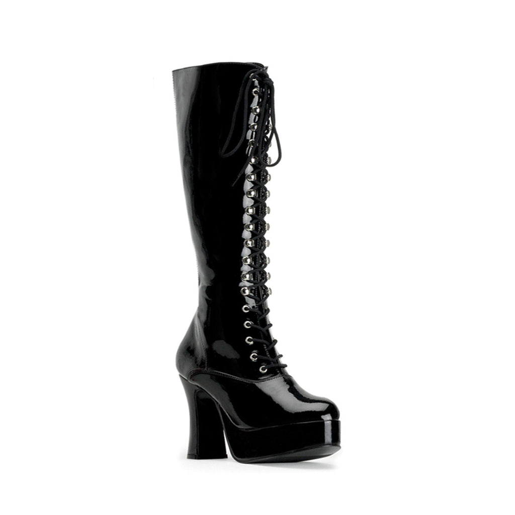 Sexy Lace Up Knee High Platforms Chunky Heel Zip Side Boots Shoes Pleaser Funtasma EXOTICA/2020