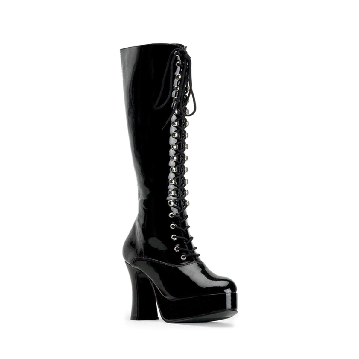 Sexy Lace Up Knee High Platforms Chunky Heel Zip Side Boots Shoes Pleaser Funtasma EXOTICA/2020