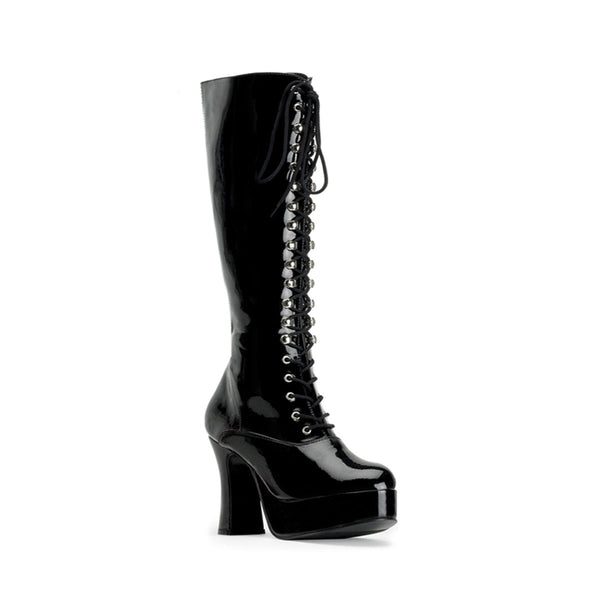 Sexy Lace Up Knee High Platforms Chunky Heel Zip Side Boots Shoes Pleaser Funtasma EXOTICA/2020