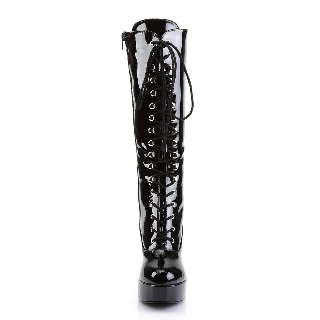 Sexy Lace Up Knee High Platforms Chunky Heel Zip Side Boots Shoes Pleaser Funtasma EXOTICA/2020