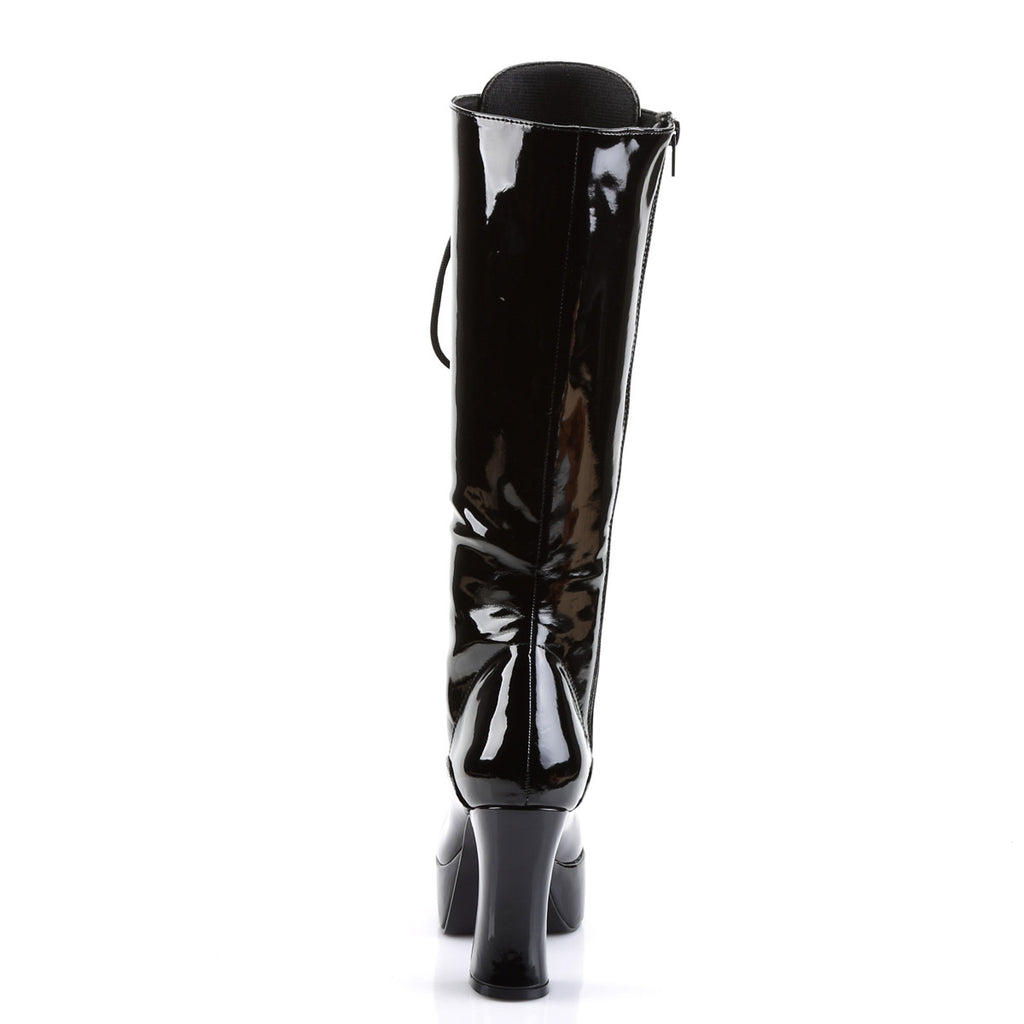 Sexy Lace Up Knee High Platforms Chunky Heel Zip Side Boots Shoes Pleaser Funtasma EXOTICA/2020