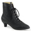 2" Heel Ankle Boot Blk Faux Leather Pleaser Pink Label FAB/1005