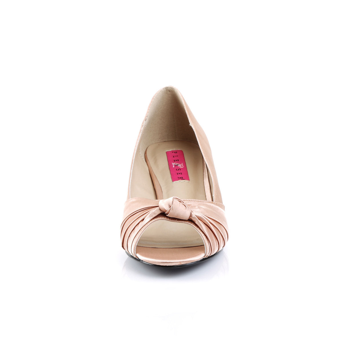 Pleaser 2-Inch Heel Blush Satin Peep Toe Pump for Women Secondary image