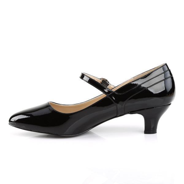 2" Kitten Heel Mary Jane Pump Blk Pat Pleaser Pink Label FAB/425
