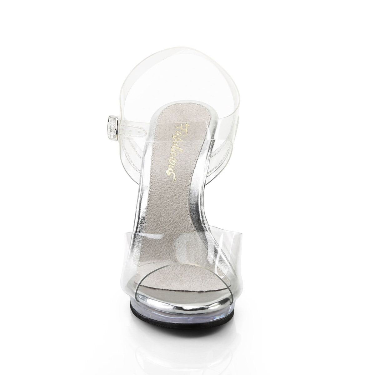 Sexy Peep Toe Clear Ankle Strap Sandals Stiletto High Heels Shoes Pleaser Fabulicious FLAIR/408