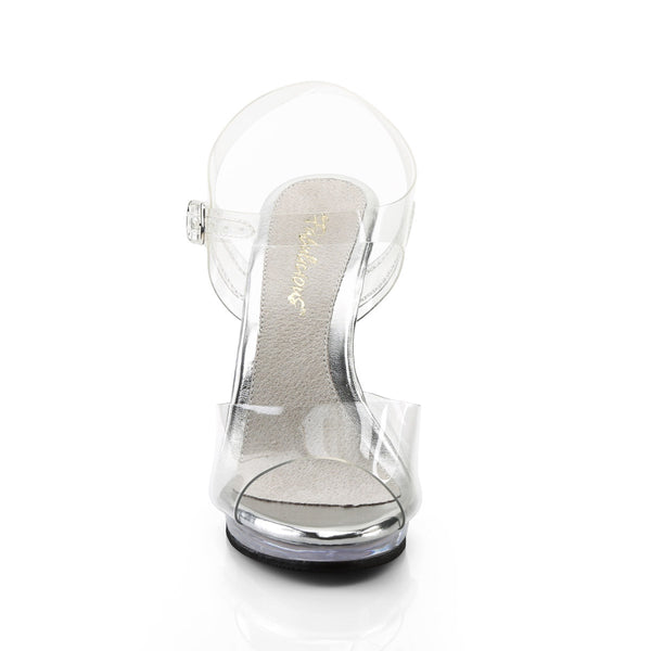 Sexy Peep Toe Clear Ankle Strap Sandals Stiletto High Heels Shoes Pleaser Fabulicious FLAIR/408