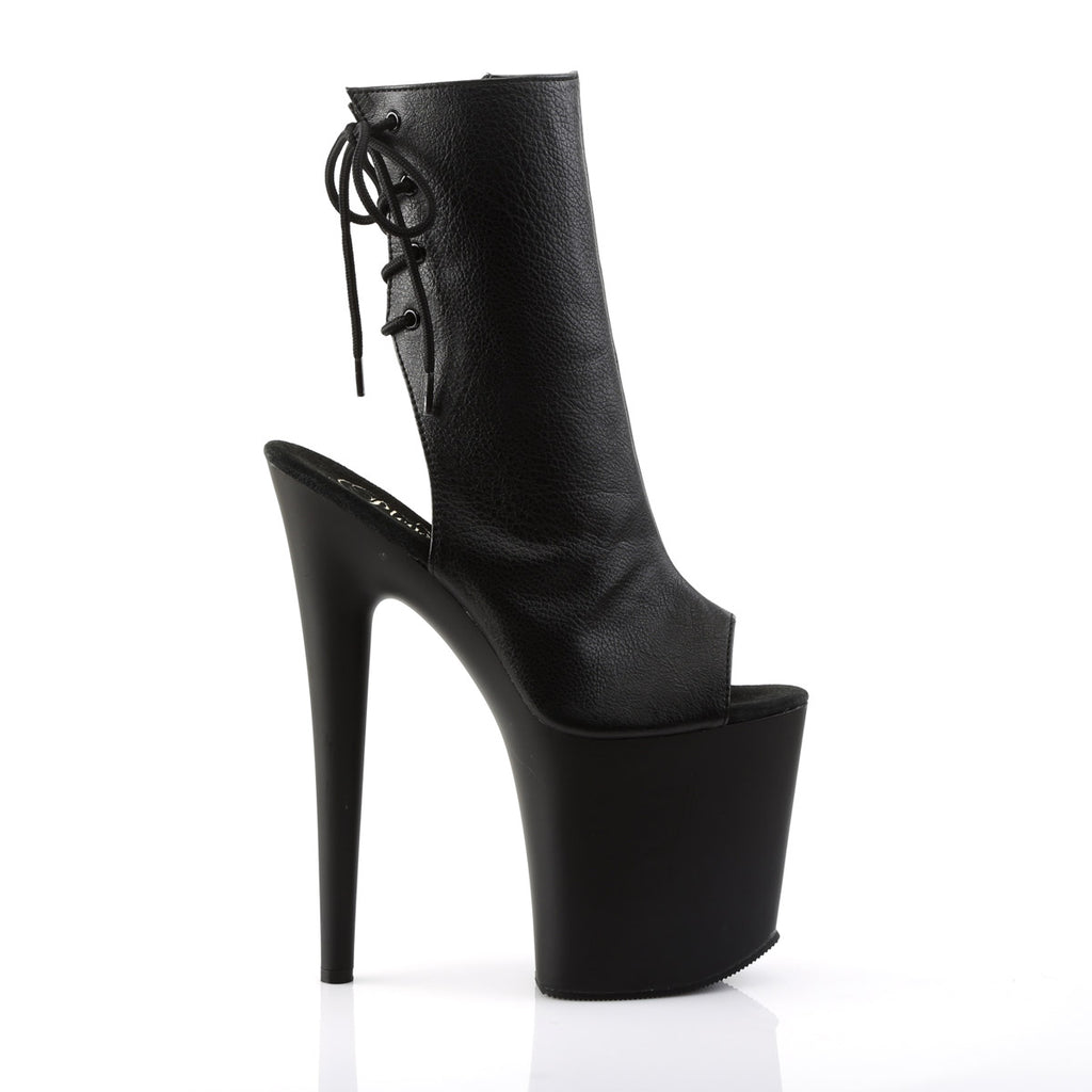 Sexy Peep Toe Lace Up Side Zipper Platform Stiletto High Heels Shoes Pleaser Pleaser FLAMINGO/1018