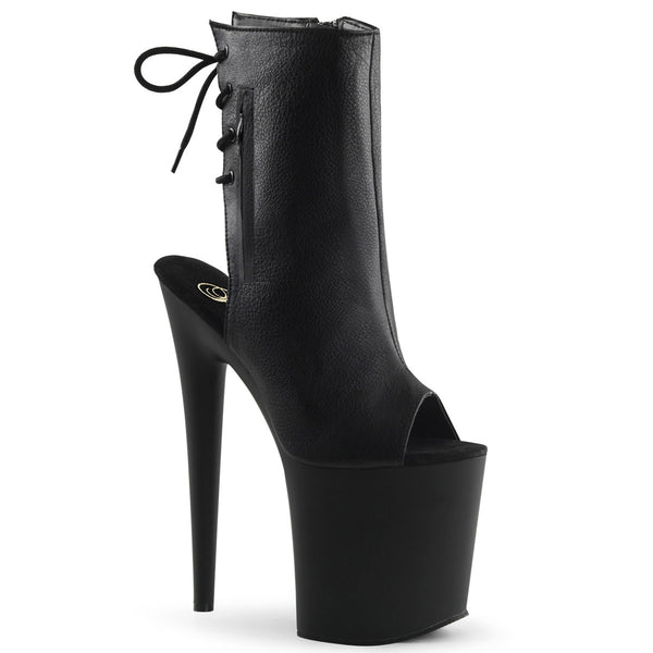 Sexy Peep Toe Lace Up Side Zipper Platform Stiletto High Heels Shoes Pleaser Pleaser FLAMINGO/1018