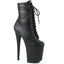 8" Heel, 4" Pf Lace-Up Ankle Boot, Side Zip Pleaser Pleaser FLAMINGO/1020PK