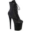 8" Heel, 4" Pf Lace-Up Rs Mesh Ankle Boot, Side Zip Pleaser Pleaser FLAMINGO/1020RM