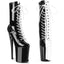 8" Heel, 4" Pf Two Tone Lace-Up Ankle Boot, Side Zip Pleaser Pleaser FLAMINGO/1040TT
