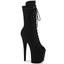 8" Heel, 4" Pf Peep Toe Lace-up Mid Calf Boot, Side Zip Pleaser Pleaser FLAMINGO/1051FS