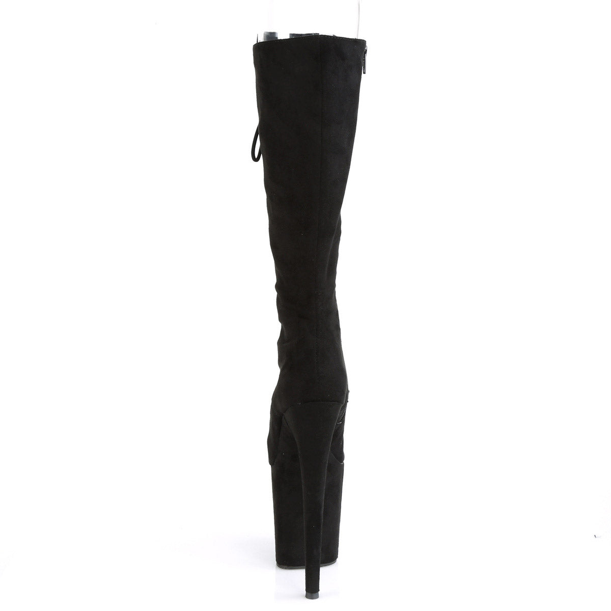 8" Heel, 4" Pf Peep Toe Lace-up Knee Boot, Side Zip Pleaser Pleaser FLAMINGO/2051FS