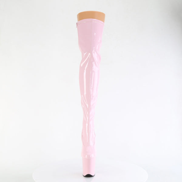 8" Heel, 4" Pf Stretch Thigh Boot, Side Zip Pleaser Pleaser FLAMINGO/3000