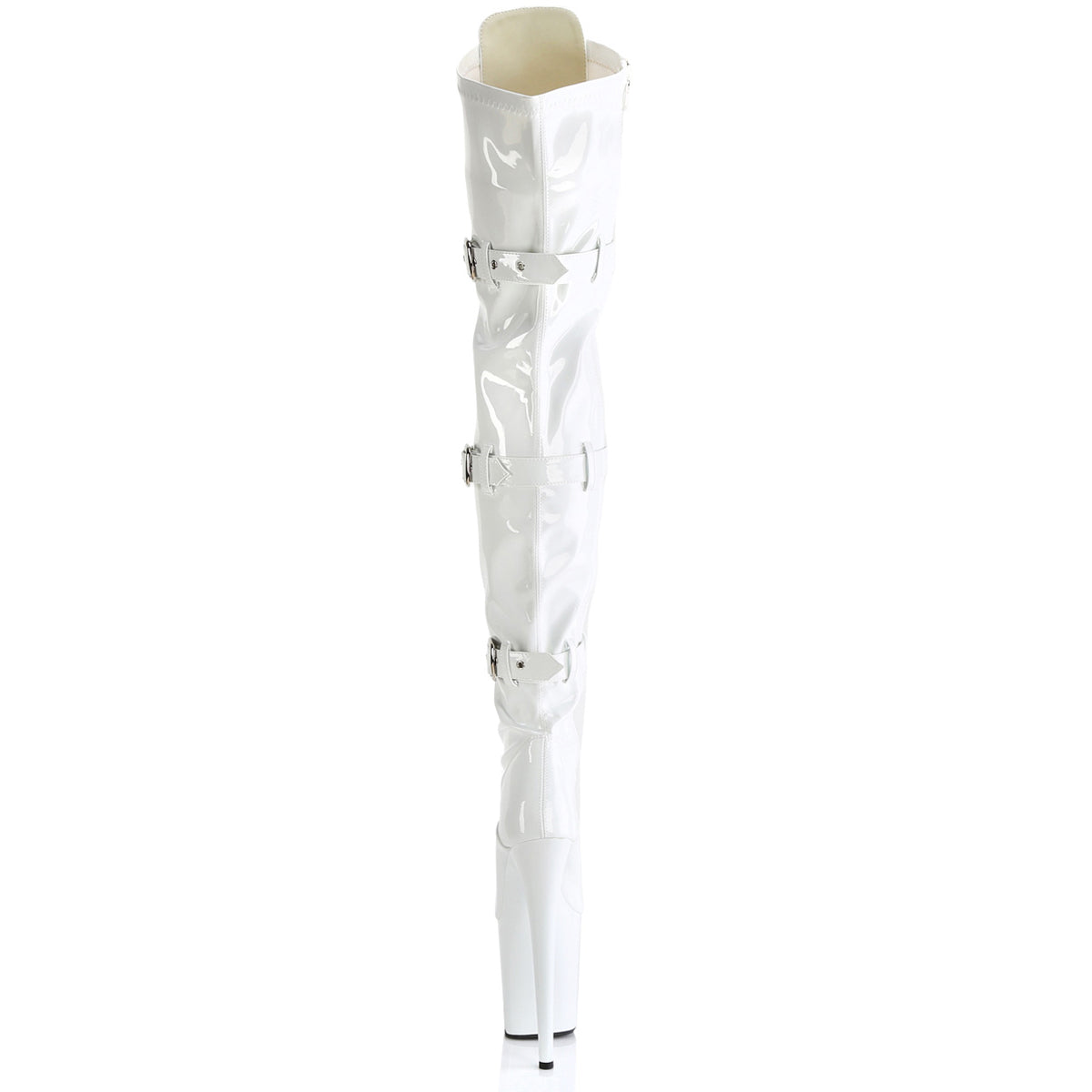 8" Heel, 4" Pf Lace-Up Front Thigh High Boot, Side Zip Pleaser Pleaser FLAMINGO/3028