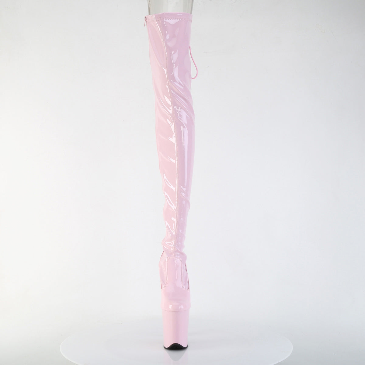 8" Heel, 4" Pf Lace-Up Back Stretch Thigh Boot, Side Zip Secondary image
