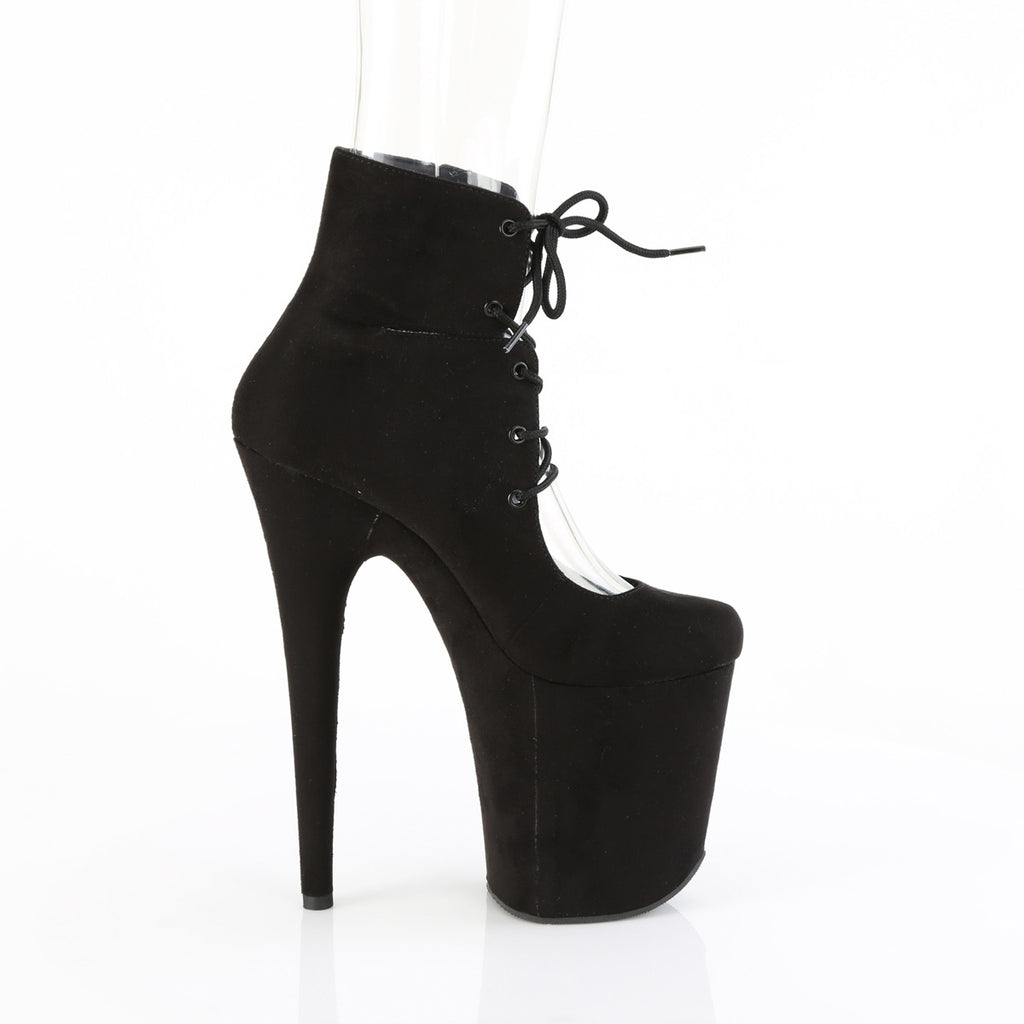 8" Heel, 4" Pf Lace-Up Front Bootie Pleaser Pleaser FLAMINGO/800/22