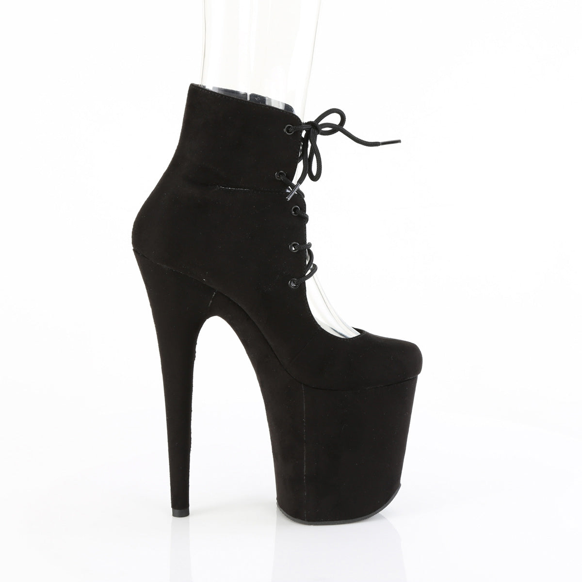 8" Heel, 4" Pf Lace-Up Front Bootie Pleaser Pleaser FLAMINGO/800/22