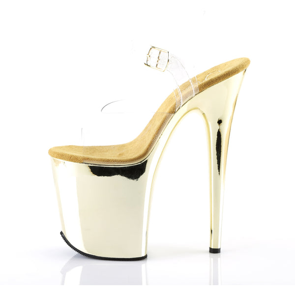 8" Heel, 4" Pf Ankle Strap Sandal Pleaser Pleaser FLAMINGO/808