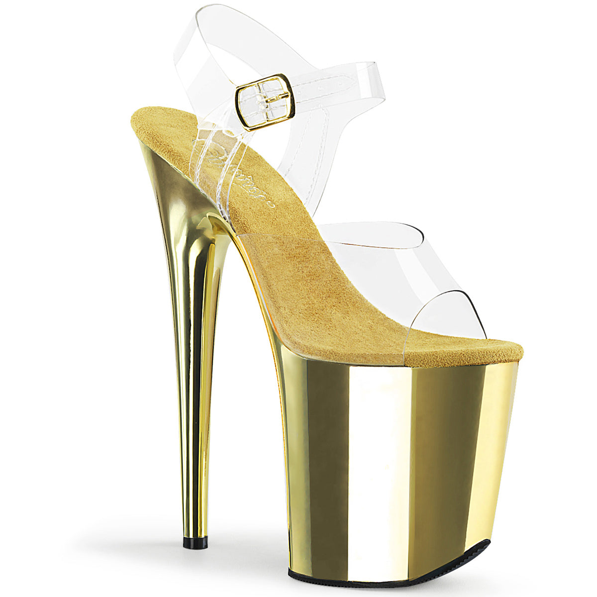 8" Heel, 4" Pf Ankle Strap Sandal Pleaser Pleaser FLAMINGO/808