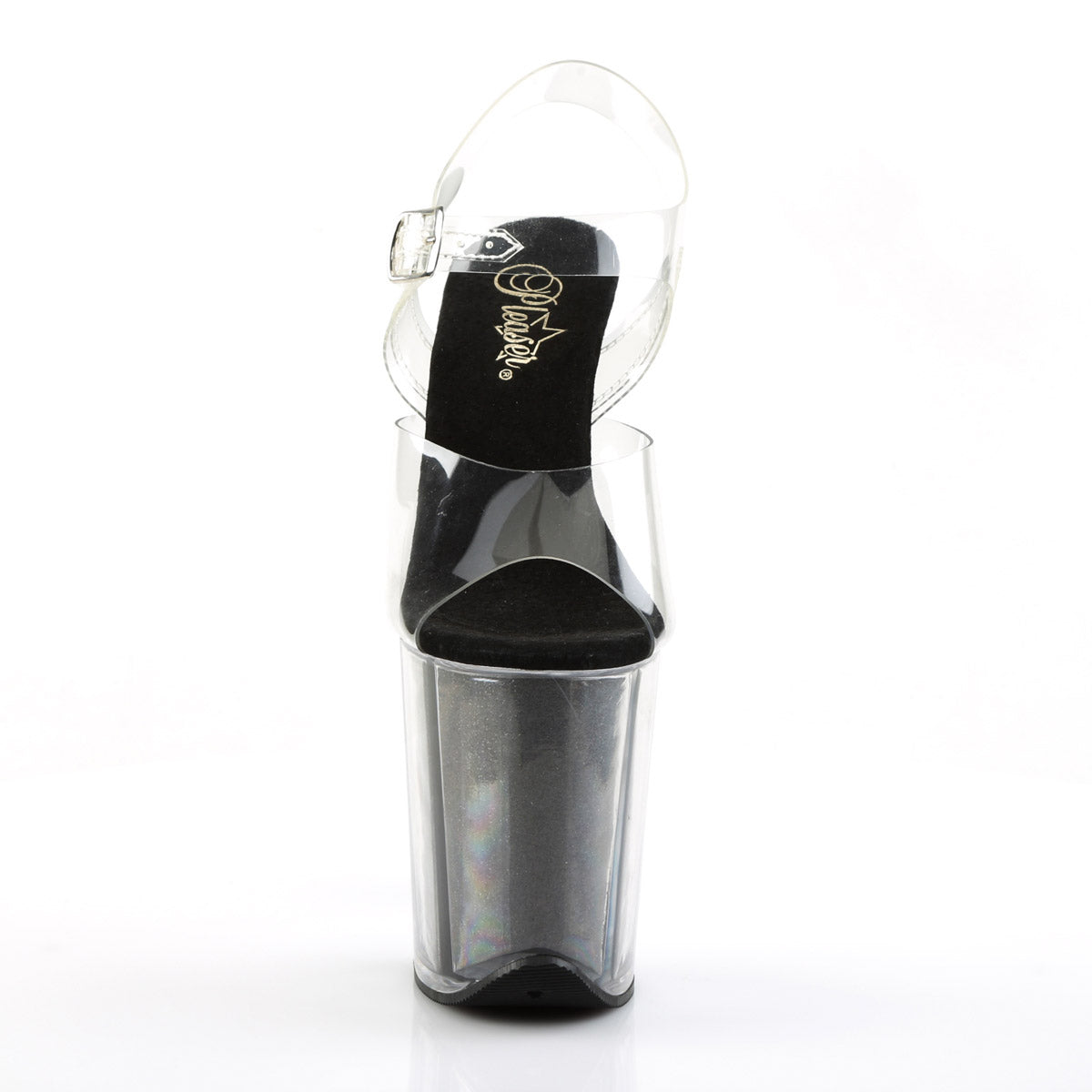 8" Heel, 4" Pf  Ankle Strap Sandal W/glitter Filled Bottom Secondary image