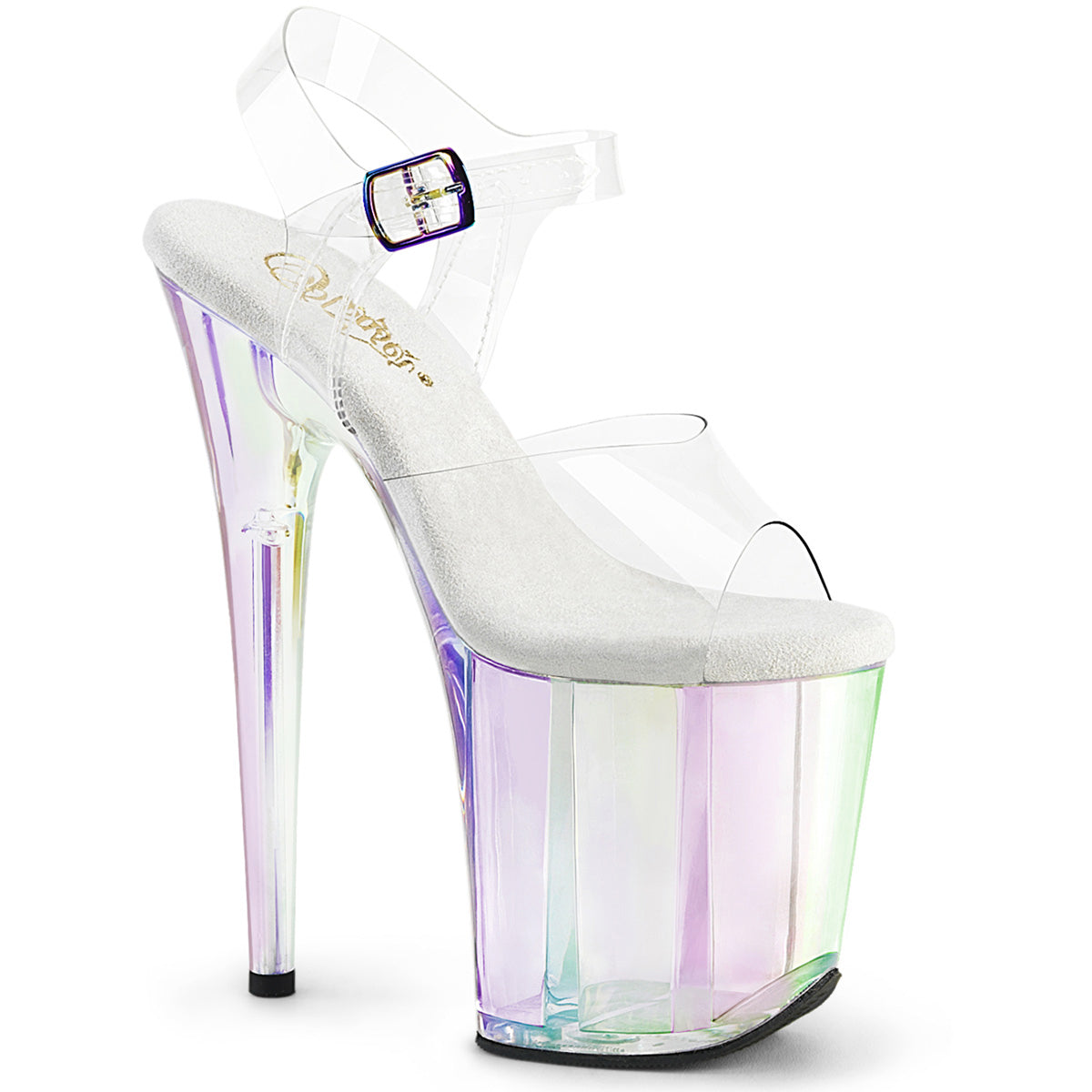 8" Heel, 4" Pf Ankle Strap Sandal Pleaser Pleaser FLAMINGO/808HT Main image