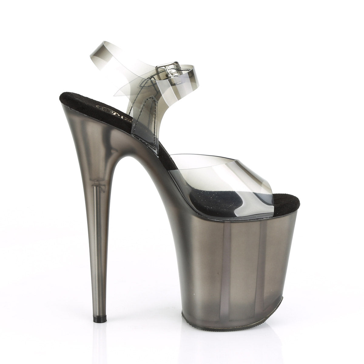 8" Heel, 4" Tinted PF Ankle Strap Sandal Pleaser Pleaser FLAMINGO/808N/T