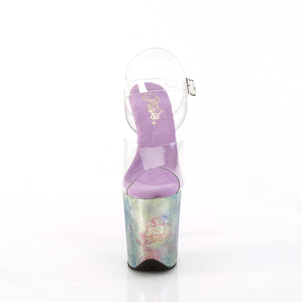8" Heel, 4" Pf Ankle Strap Sandal Pleaser Pleaser FLAMINGO/808NEB