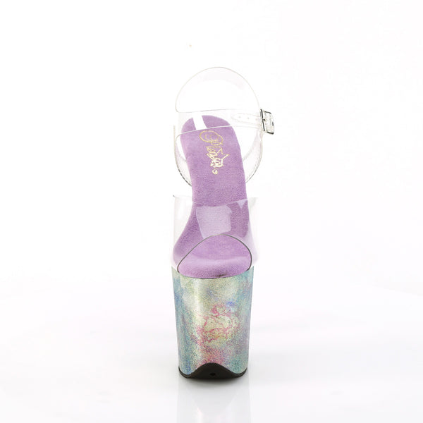 8" Heel, 4" Pf Ankle Strap Sandal Pleaser Pleaser FLAMINGO/808NEB