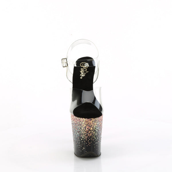 8" Heel, 4" Pf Ankle Strap Sandal Pleaser Pleaser FLAMINGO/808SS