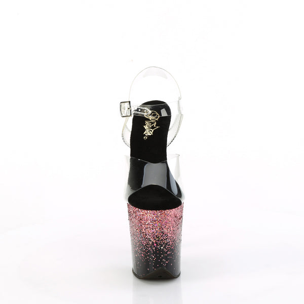 8" Heel, 4" Pf Ankle Strap Sandal Pleaser Pleaser FLAMINGO/808SS