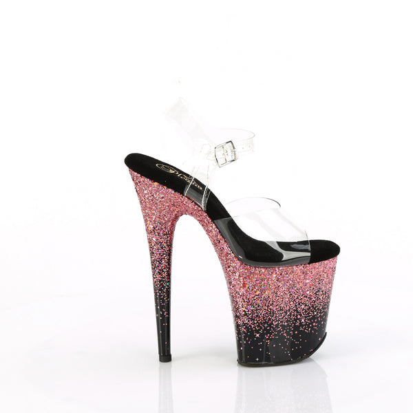8" Heel, 4" Pf Ankle Strap Sandal Pleaser Pleaser FLAMINGO/808SS