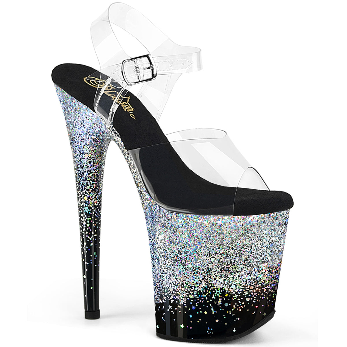 8" Heel, 4" Pf Ankle Strap Sandal Pleaser Pleaser FLAMINGO/808SS