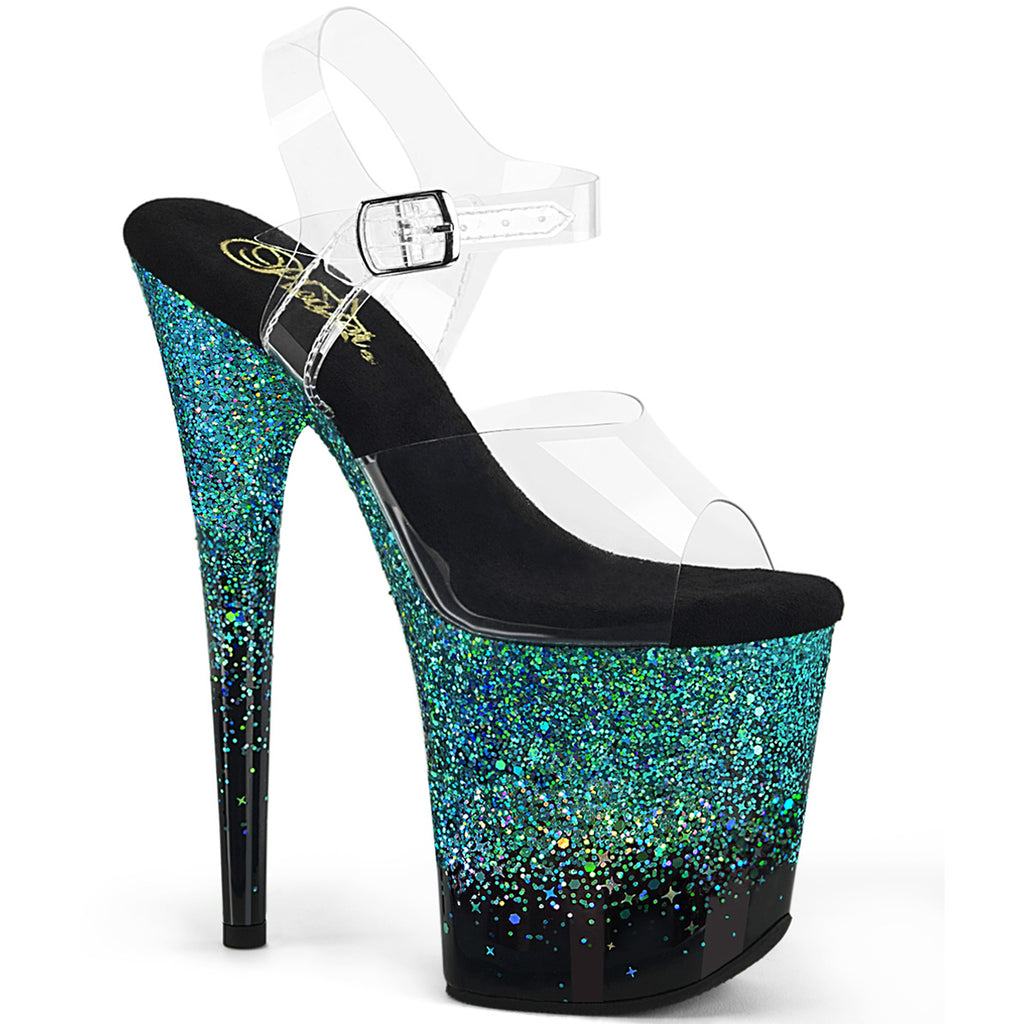 8" Heel, 4" Pf Ankle Strap Sandal Pleaser Pleaser FLAMINGO/808SS