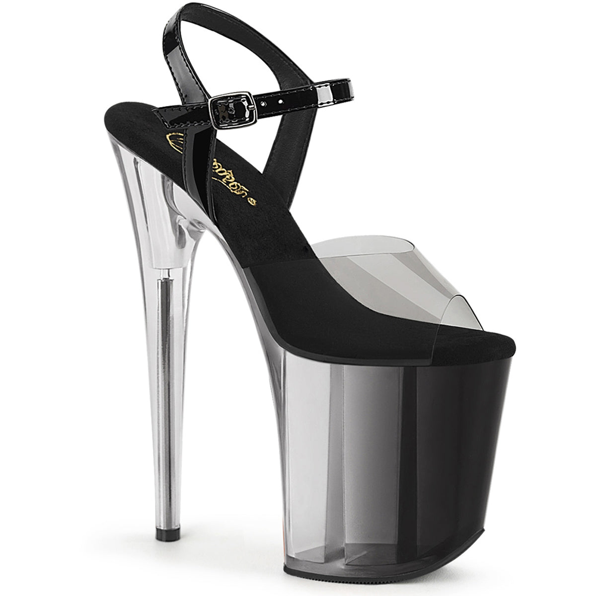 8" Heel,  4" Pf Ombre Ankle Strap Sandal Pleaser Pleaser FLAMINGO/808T/1 Main image