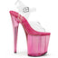 8" Heel, 4" Tinted Pf Ankle Strap Sandal Pleaser Pleaser FLAMINGO/808T