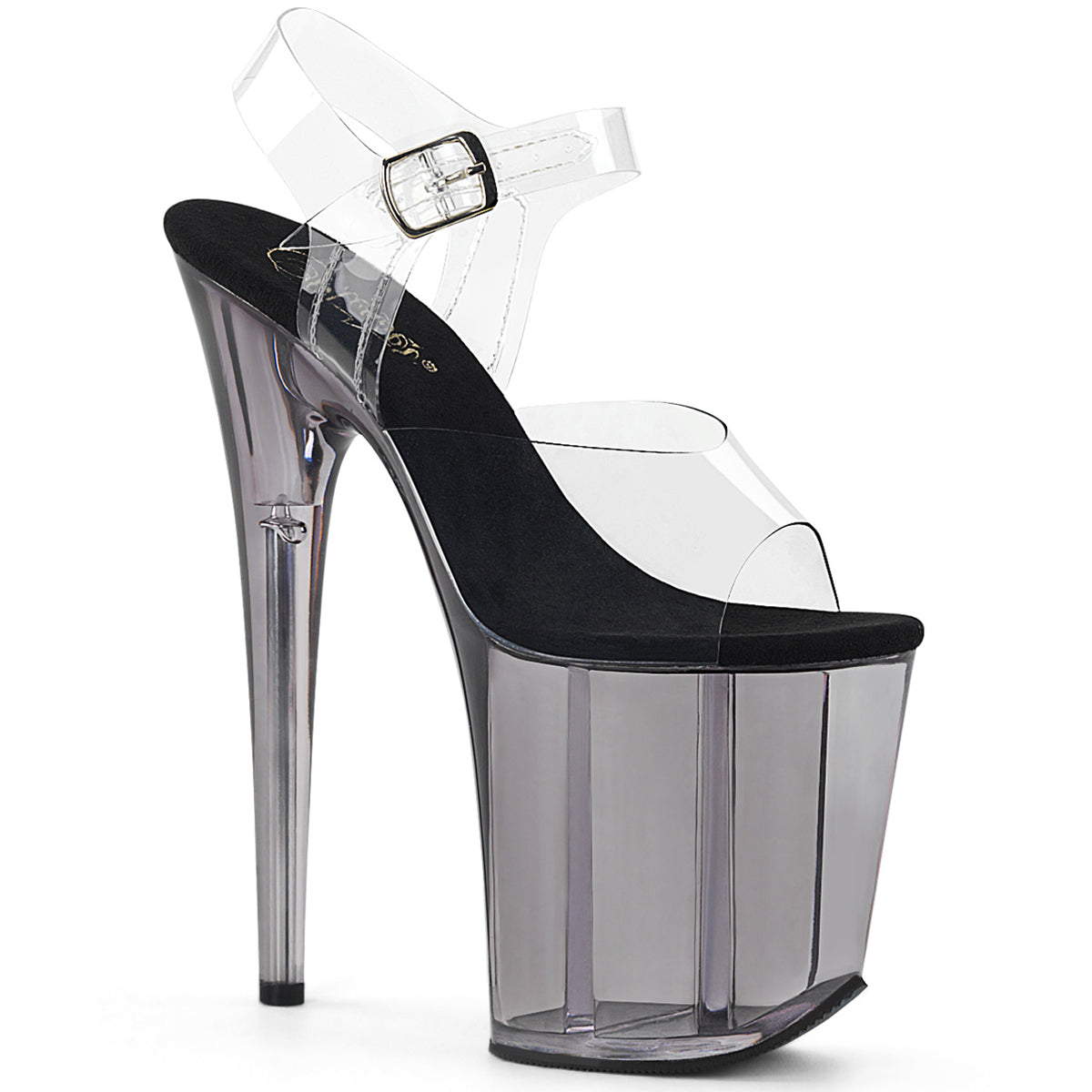 8" Heel, 4" Tinted Pf Ankle Strap Sandal Pleaser Pleaser FLAMINGO/808T