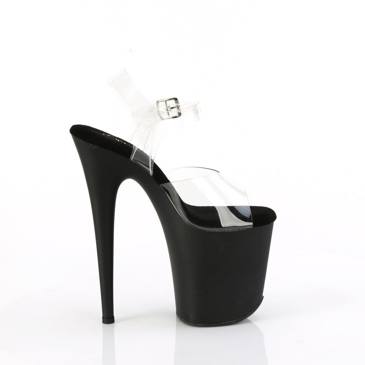 8" Heel, 4" Pf Ankle Strap Sandal W/Rs Trucker Girl Pleaser Pleaser FLAMINGO/808TGRS