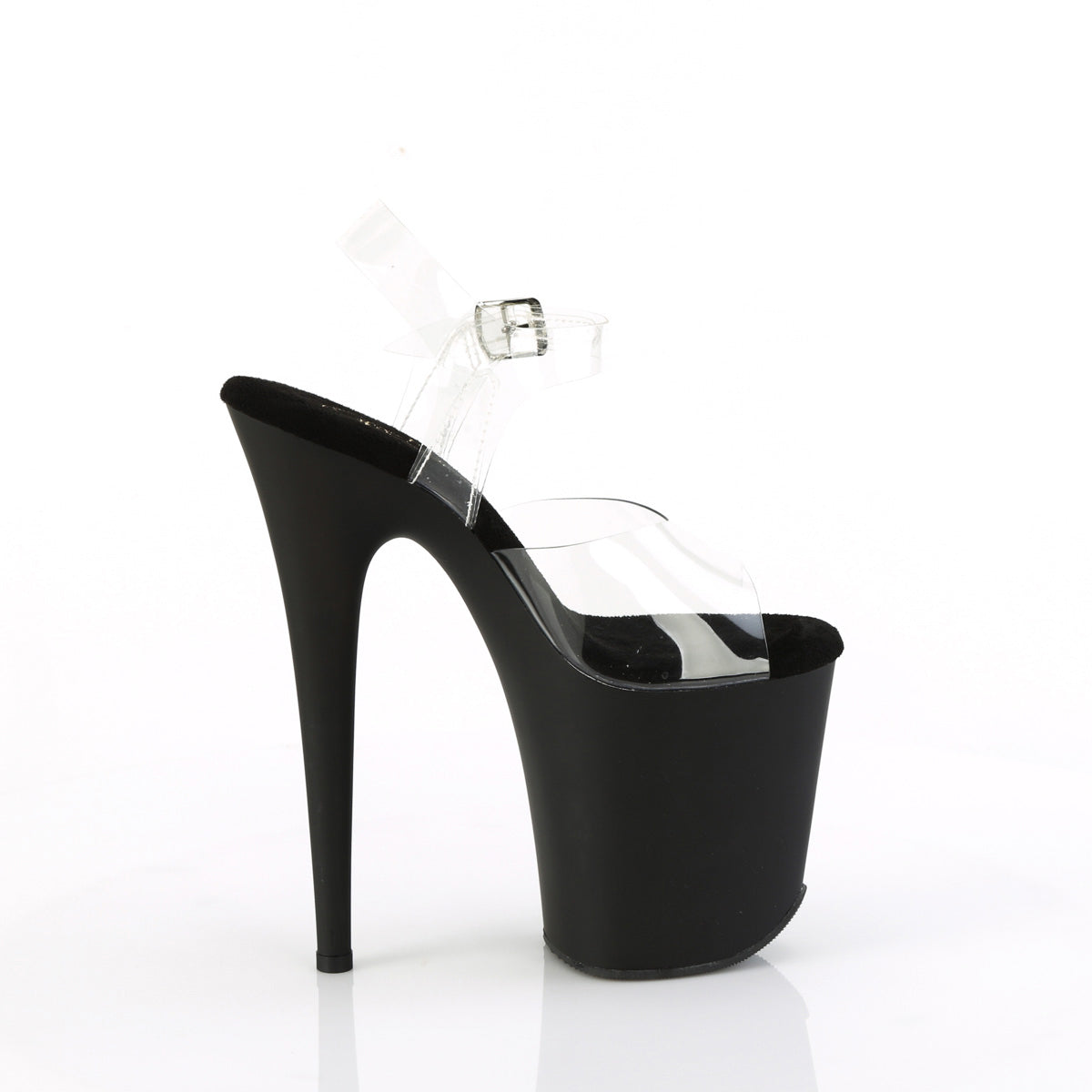 8" Heel, 4" Pf Ankle Strap Sandal W/Rs Trucker Girl Pleaser Pleaser FLAMINGO/808TGRS