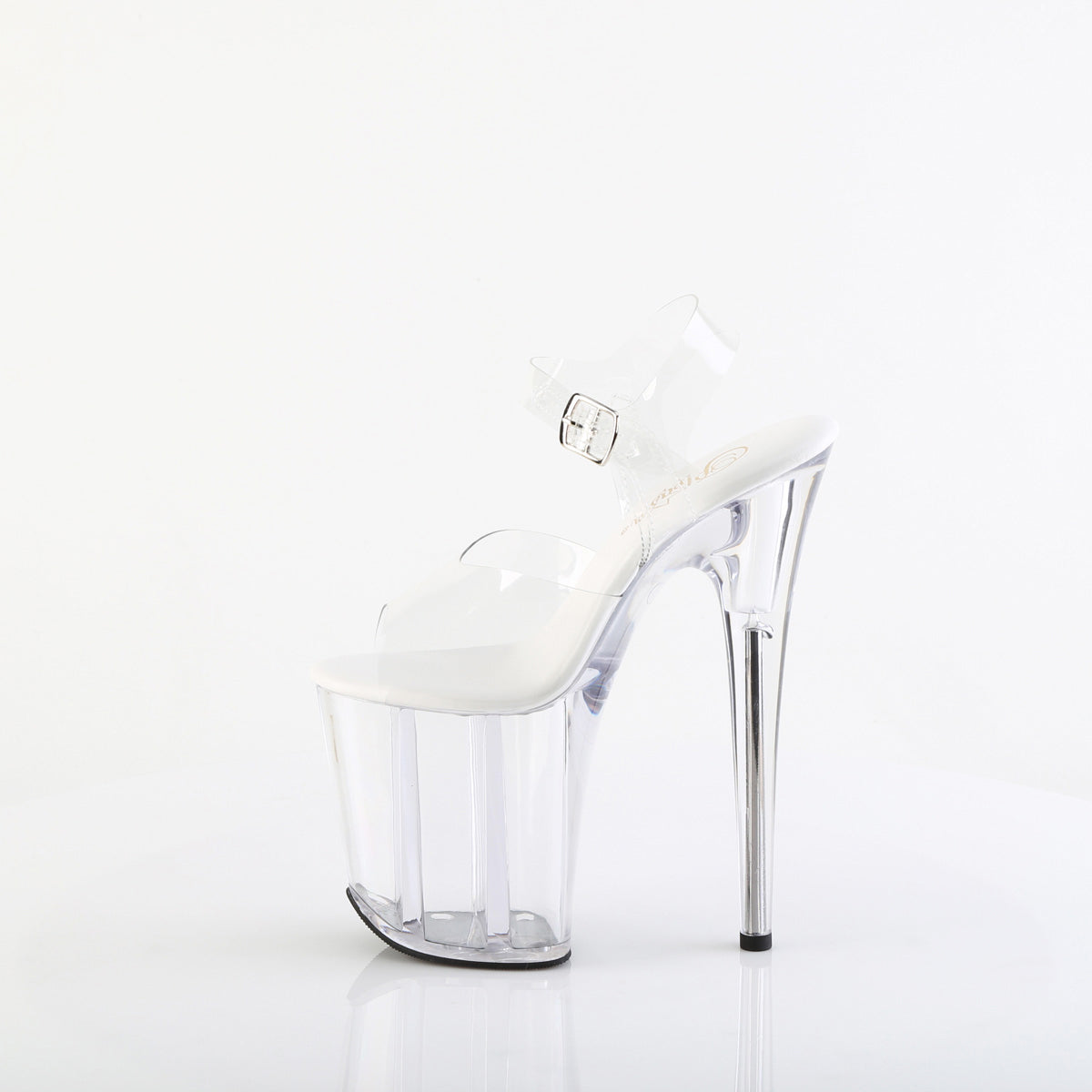 8" Heel, 4" Pf All Vegan Ankle Strap Sandal Pleaser Pleaser FLAMINGO/808VL