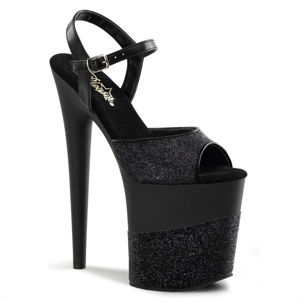 Sexy Glitter Platform Stiletto Ankle Strap Sandals High Heels Shoes Pleaser Pleaser FLAMINGO/809/2G