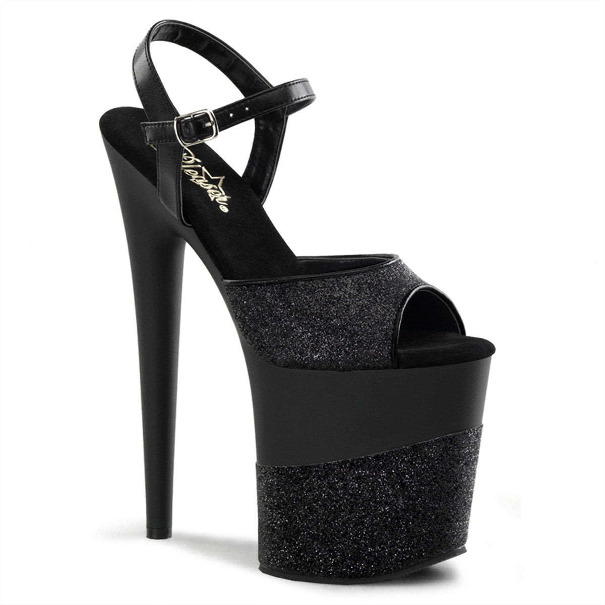 Sexy Glitter Platform Stiletto Ankle Strap Sandals High Heels Shoes Pleaser Pleaser FLAMINGO/809/2G