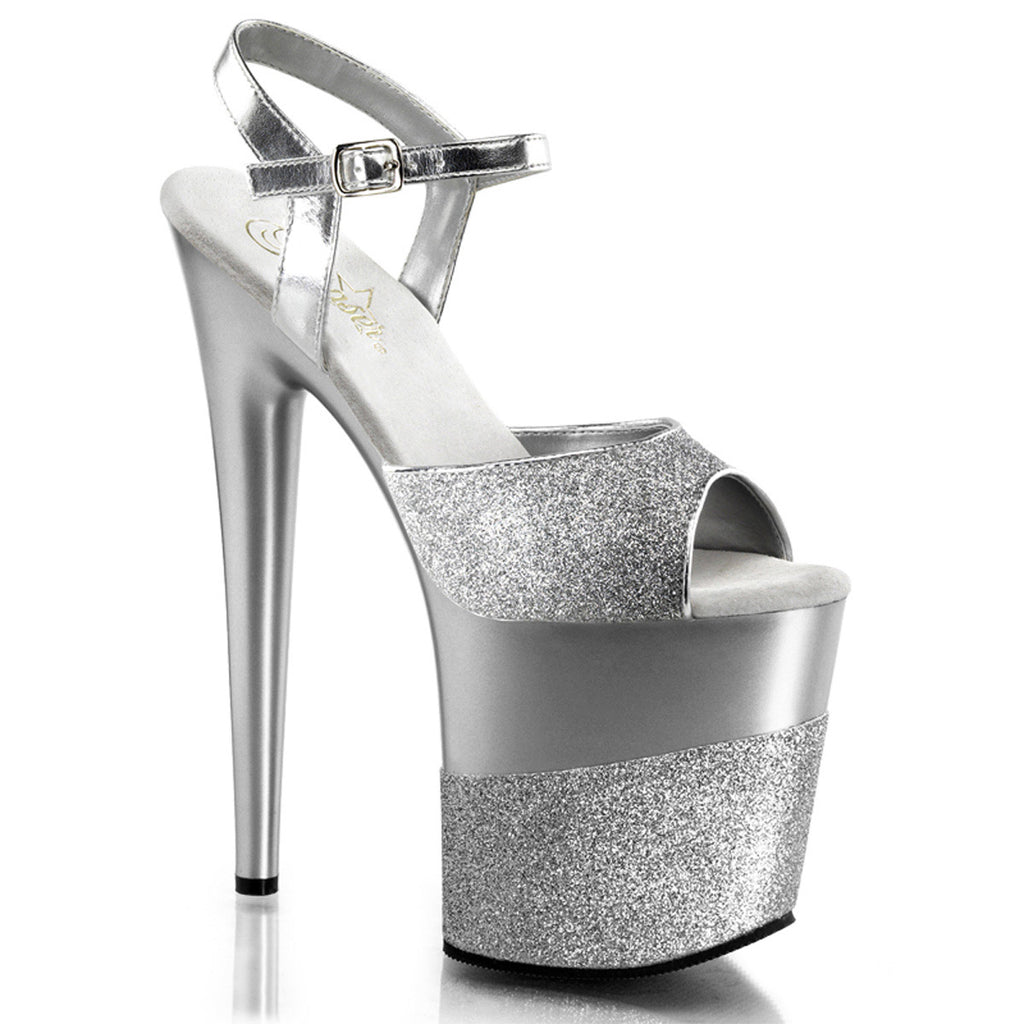 Sexy Glitter Platform Stiletto Ankle Strap Sandals High Heels Shoes Pleaser  FLAMINGO/809/2G